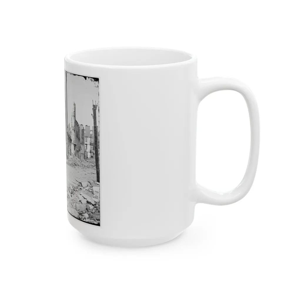 Richmond, Va. Street In The Burned District (U.S. Civil War) White Coffee Mug-Go Mug Yourself