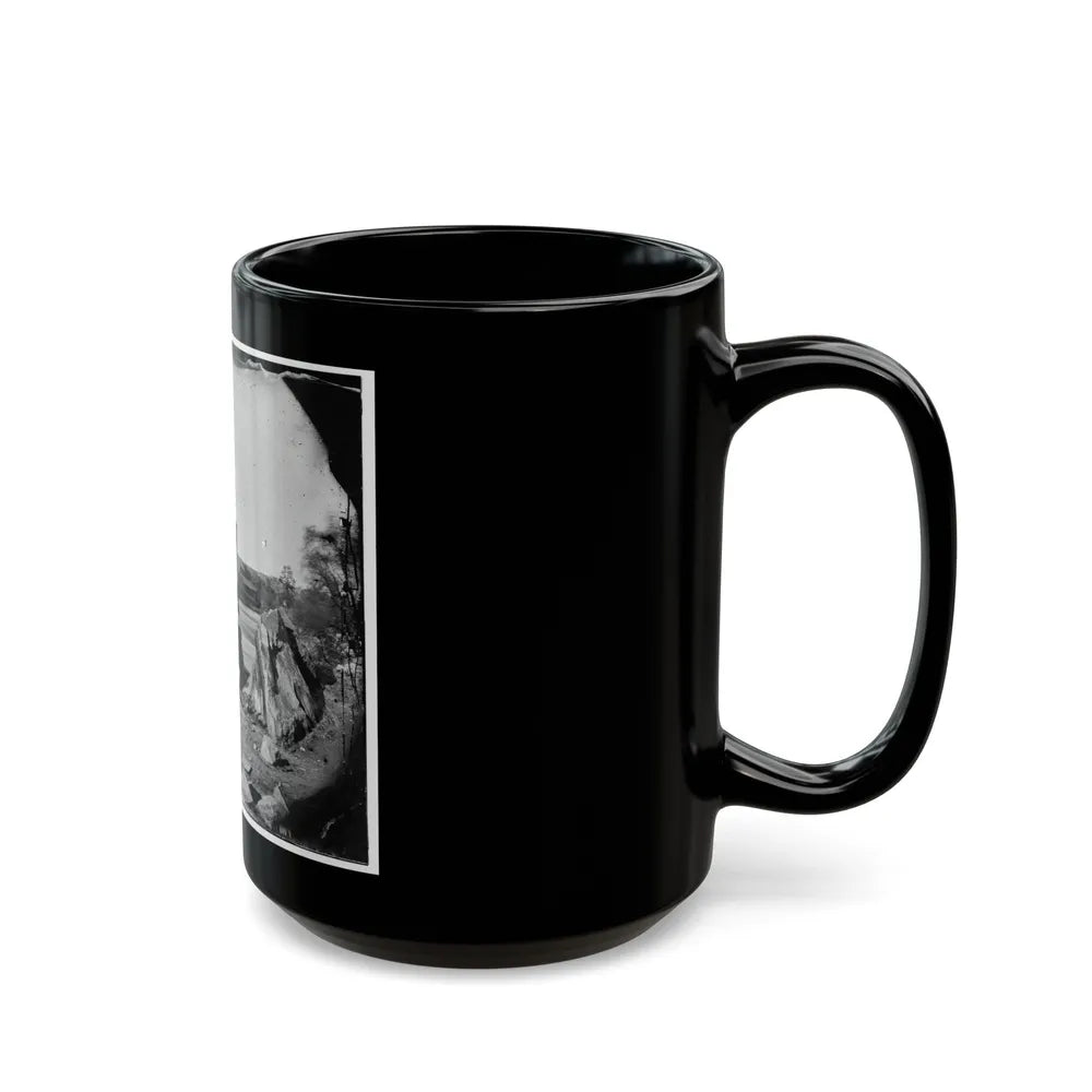 Richmond, Va. The Belle Isle Railroad Bridge (Covered) From The South Bank (U.S. Civil War) Black Coffee Mug-Go Mug Yourself