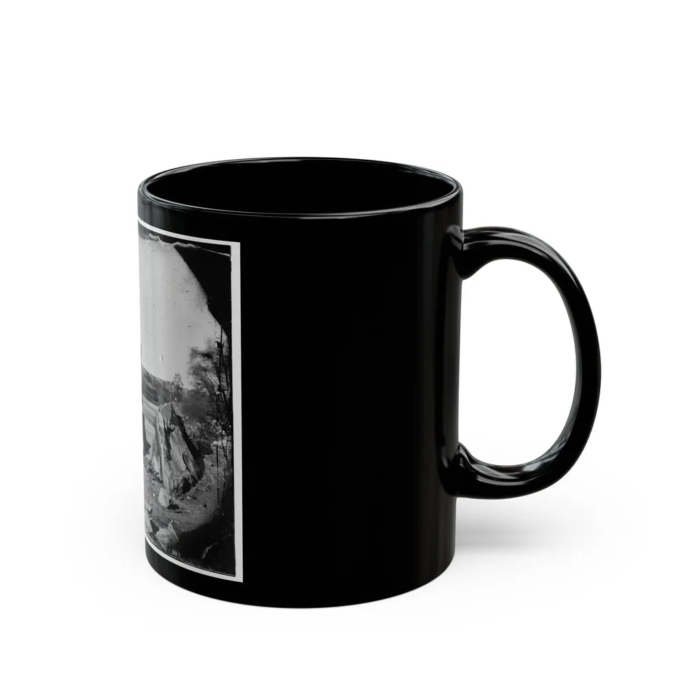 Richmond, Va. The Belle Isle Railroad Bridge (Covered) From The South Bank (U.S. Civil War) Black Coffee Mug-Go Mug Yourself