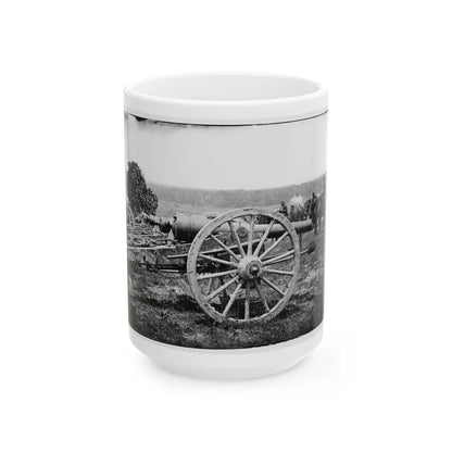 Richmond, Va., Vicinity. 1st New York Pettit's Battery, Artillery (U.S. Civil War) White Coffee Mug-15oz-Go Mug Yourself