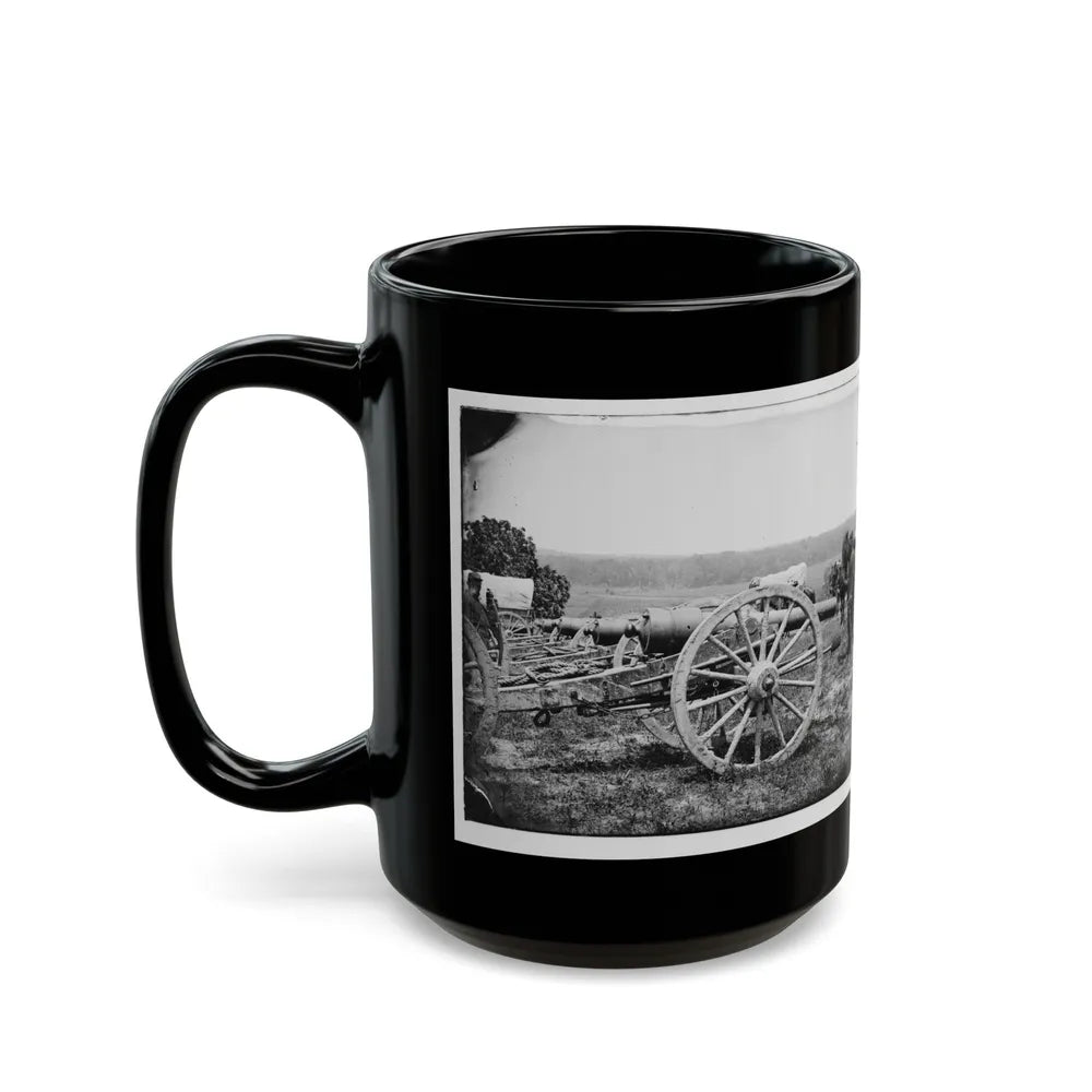 Richmond, Va., Vicinity. 20-Pdr Guns Of The 1st New York Battery, Unlimbered (U.S. Civil War) Black Coffee Mug-Go Mug Yourself