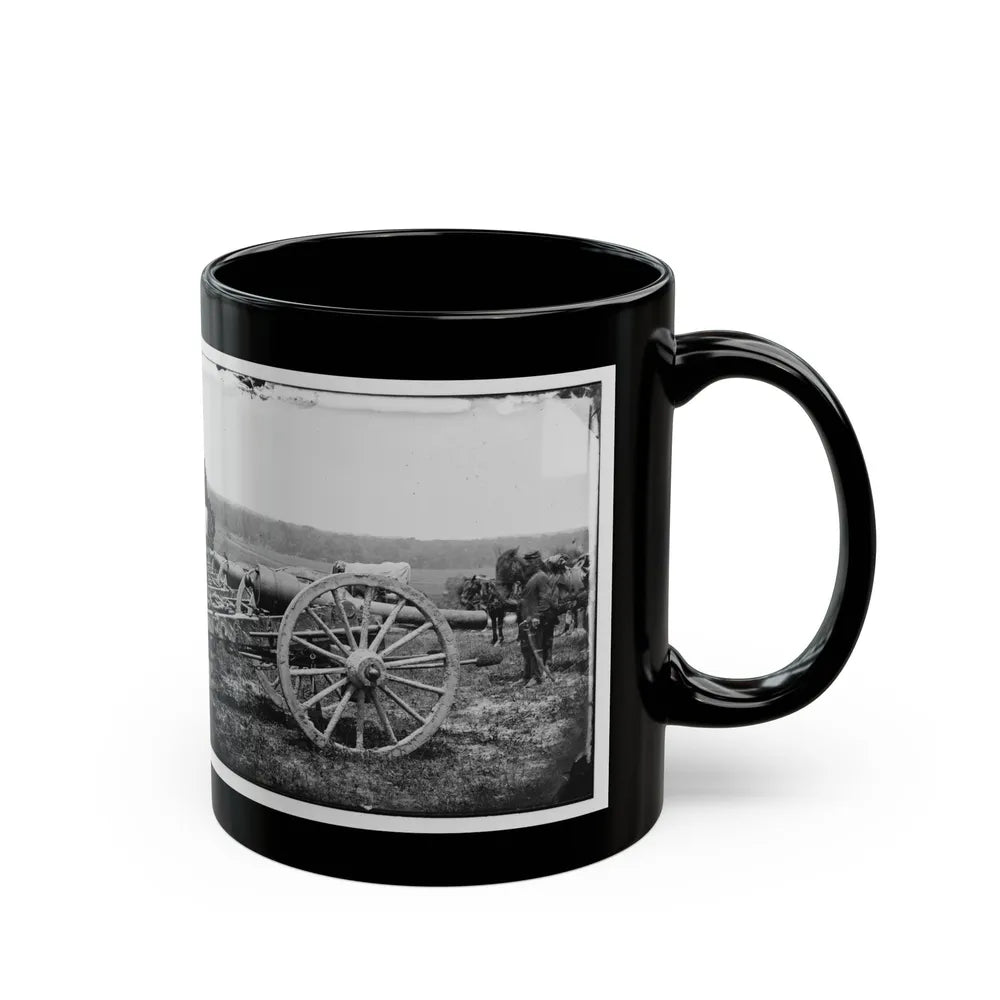 Richmond, Va., Vicinity. 20-Pdr Guns Of The 1st New York Battery, Unlimbered (U.S. Civil War) Black Coffee Mug-Go Mug Yourself