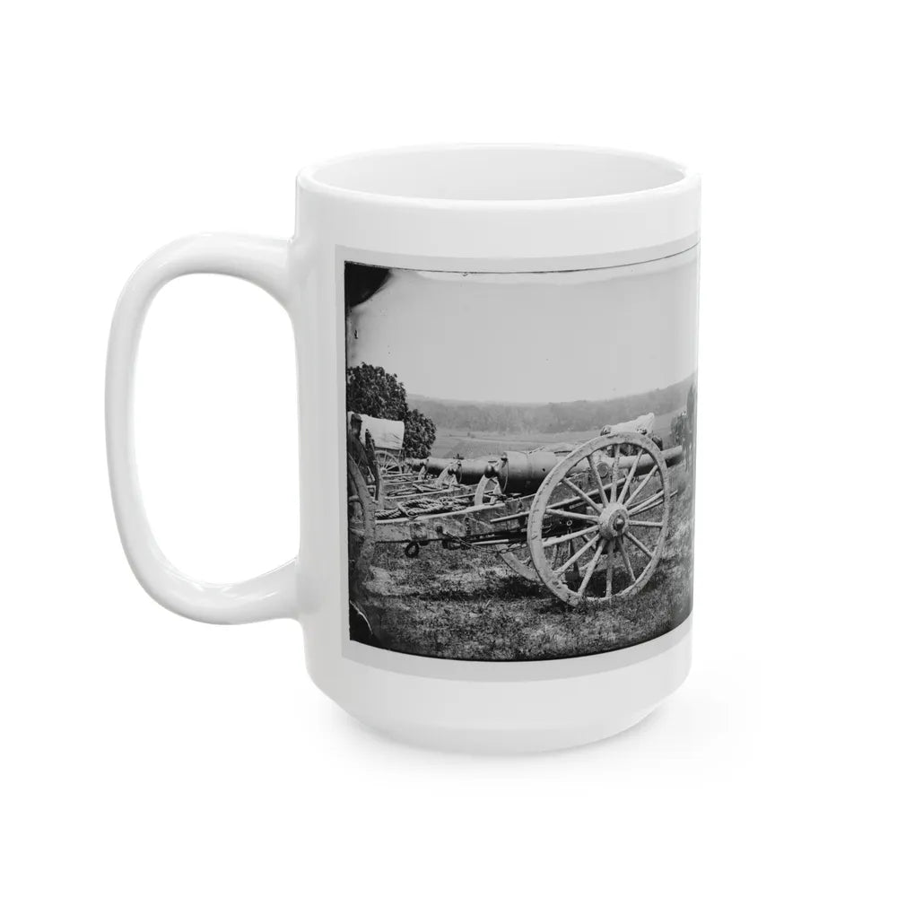 Richmond, Va., Vicinity. 20-Pdr Guns Of The 1st New York Battery, Unlimbered (U.S. Civil War) White Coffee Mug-Go Mug Yourself