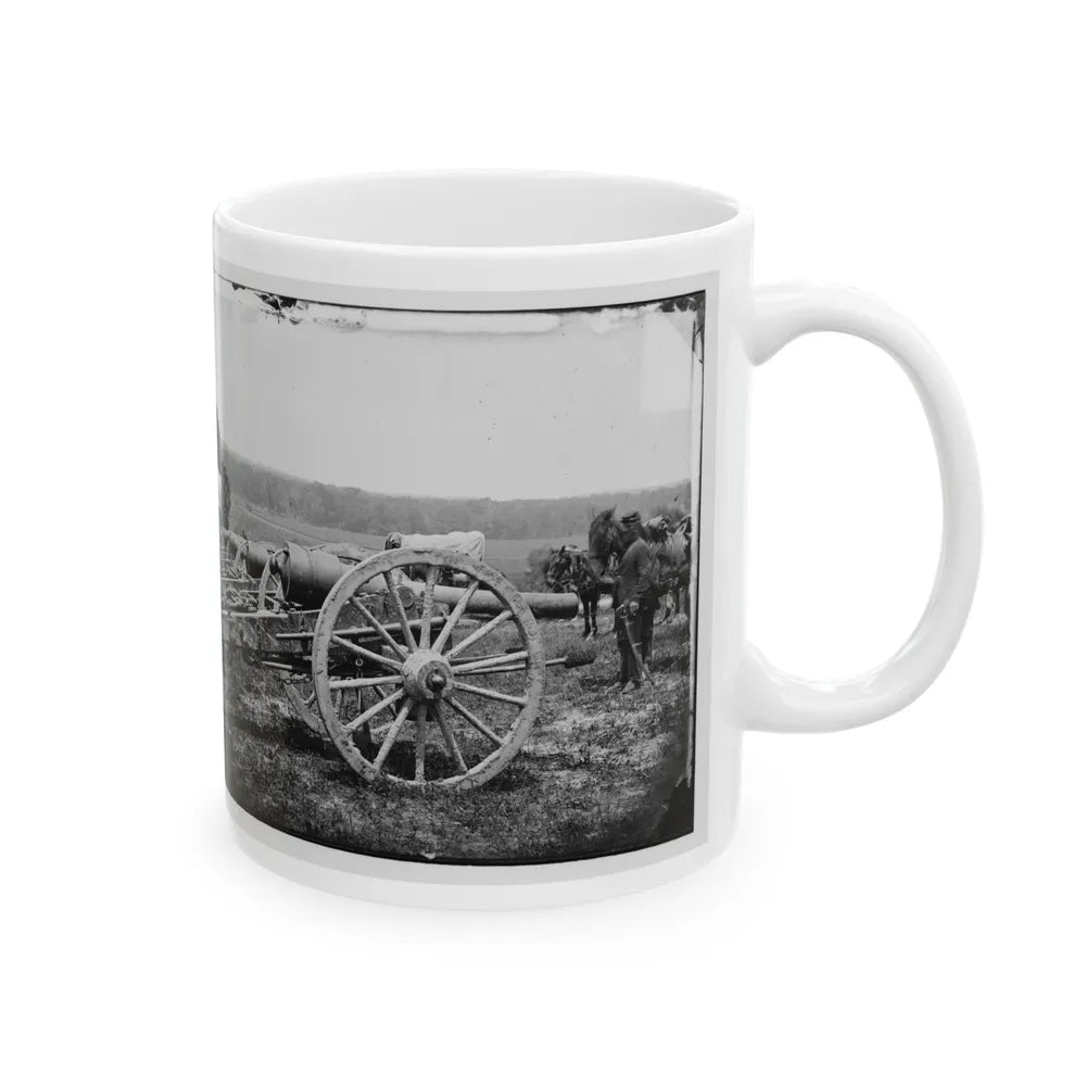 Richmond, Va., Vicinity. 20-Pdr Guns Of The 1st New York Battery, Unlimbered (U.S. Civil War) White Coffee Mug-Go Mug Yourself