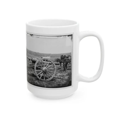 Richmond, Va., Vicinity. 20-Pdr Guns Of The 1st New York Battery, Unlimbered (U.S. Civil War) White Coffee Mug-Go Mug Yourself