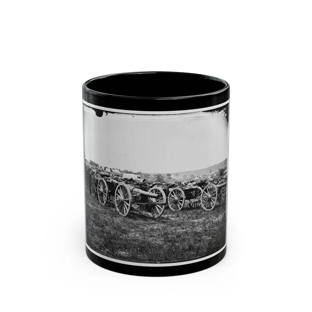 Richmond, Va., Vicinity. 20-Pdr. V Parrott Rifled Guns Of The 1st New York Battery (U.S. Civil War) Black Coffee Mug-11oz-Go Mug Yourself