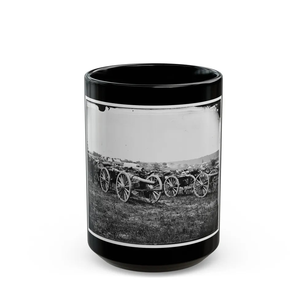 Richmond, Va., Vicinity. 20-Pdr. V Parrott Rifled Guns Of The 1st New York Battery (U.S. Civil War) Black Coffee Mug-15oz-Go Mug Yourself