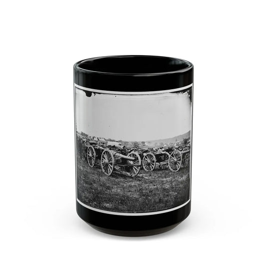 Richmond, Va., Vicinity. 20-Pdr. V Parrott Rifled Guns Of The 1st New York Battery (U.S. Civil War) Black Coffee Mug-15oz-Go Mug Yourself