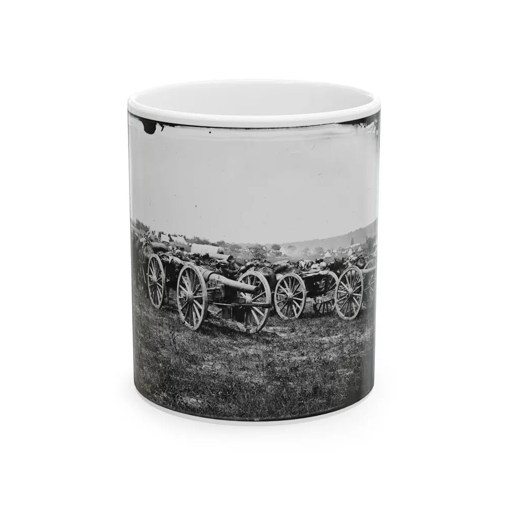 Richmond, Va., Vicinity. 20-Pdr. V Parrott Rifled Guns Of The 1st New York Battery (U.S. Civil War) White Coffee Mug-11oz-Go Mug Yourself