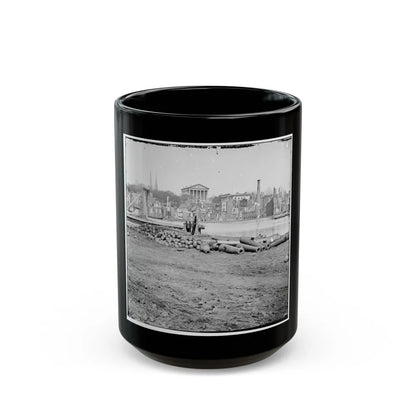 Richmond, Va. View Of The Burned District And The Capitol Across The Canal Basin (U.S. Civil War) Black Coffee Mug-15oz-Go Mug Yourself