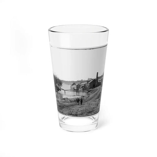 Richmond, Va. View Of The Tredegar Iron Works, With Footbridge To Neilson's Island (U.S. Civil War) Pint Glass 16oz-16oz-Go Mug Yourself