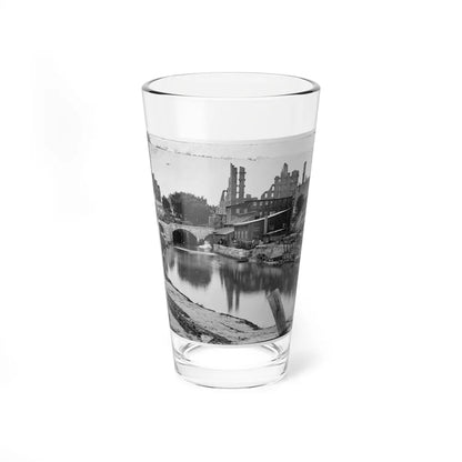 Richmond, Va. View On James River And Kanawha Canal Near The Haxall Flour Mills; Ruins Of The Gallego Mills Beyond (U.S. Civil War) Pint Glass 16oz-16oz-Go Mug Yourself