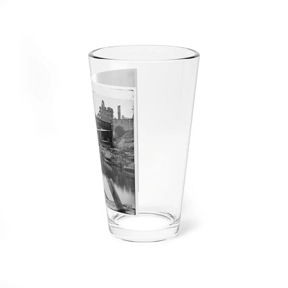 Richmond, Va. View On James River And Kanawha Canal Near The Haxall Flour Mills; Ruins Of The Gallego Mills Beyond (U.S. Civil War) Pint Glass 16oz-Go Mug Yourself