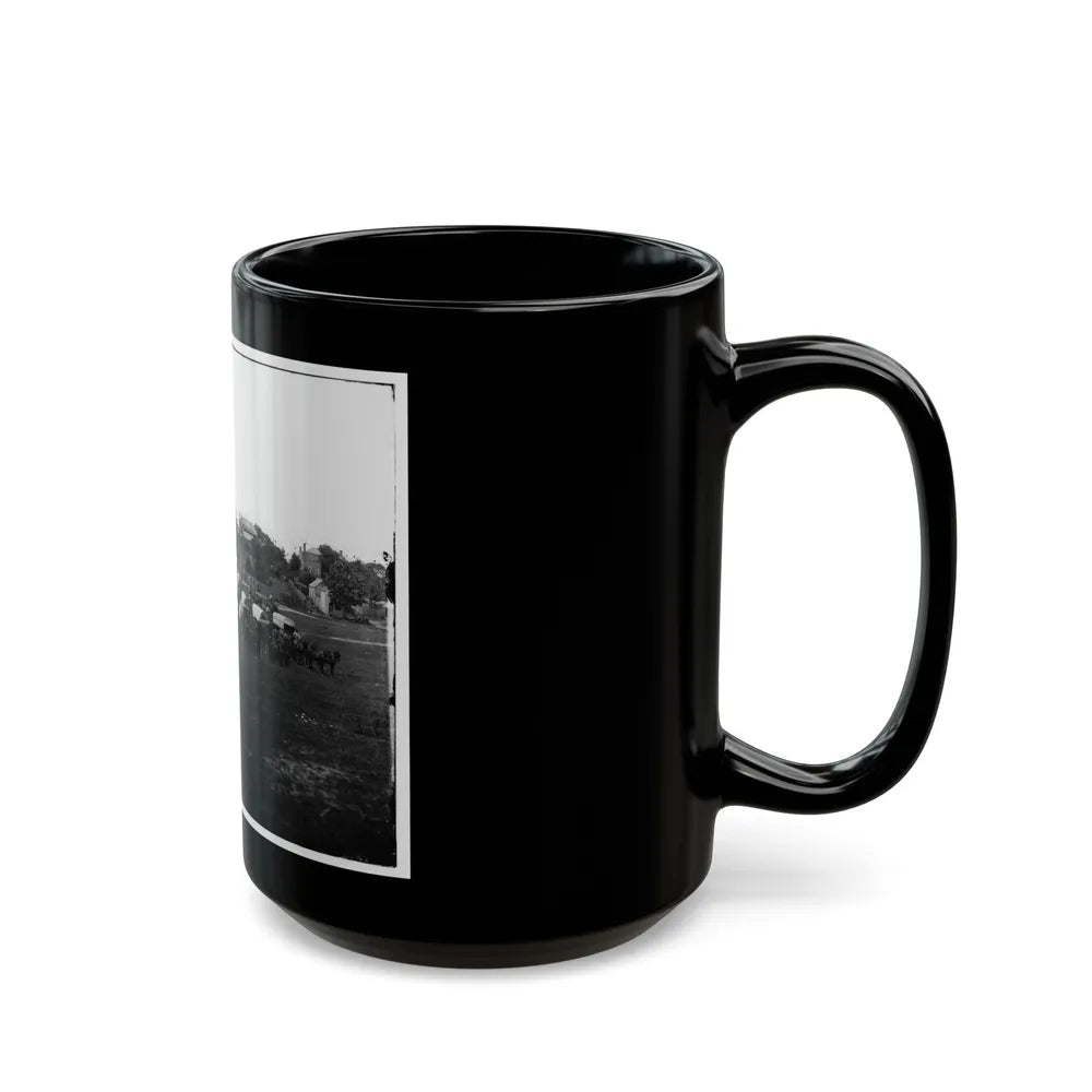 Richmond, Va. Wagon Train Of Military Telegraph Corps (U.S. Civil War) Black Coffee Mug-Go Mug Yourself