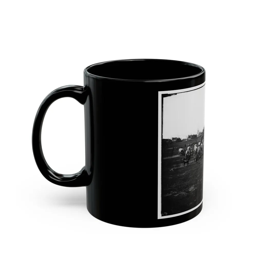 Richmond, Va. Wagon Train Of Military Telegraph Corps (U.S. Civil War) Black Coffee Mug-Go Mug Yourself