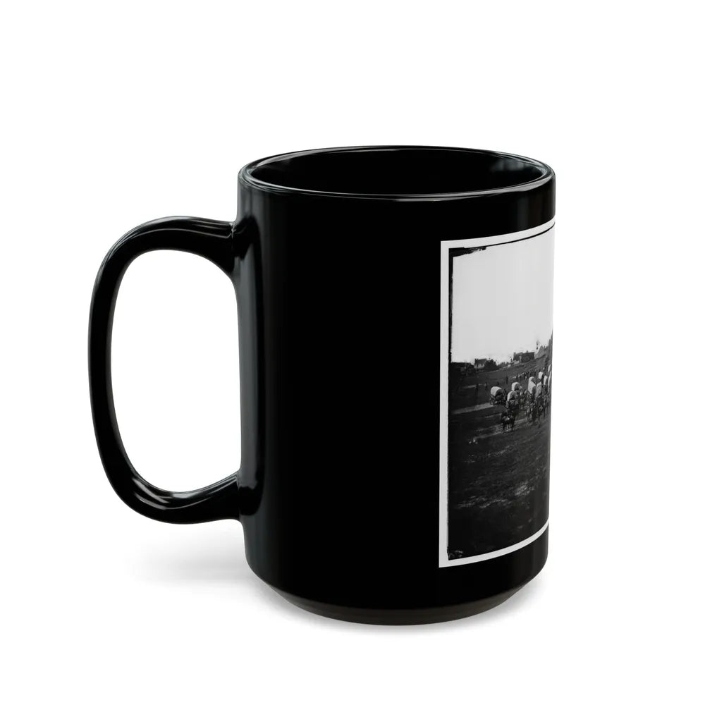 Richmond, Va. Wagon Train Of Military Telegraph Corps (U.S. Civil War) Black Coffee Mug-Go Mug Yourself