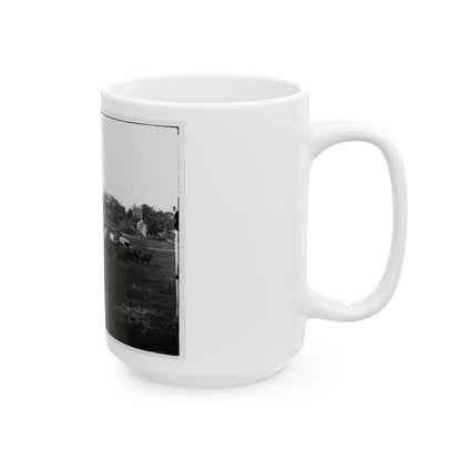 Richmond, Va. Wagon Train Of Military Telegraph Corps (U.S. Civil War) White Coffee Mug-Go Mug Yourself