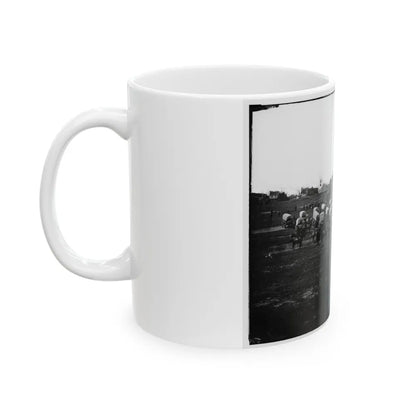 Richmond, Va. Wagon Train Of Military Telegraph Corps (U.S. Civil War) White Coffee Mug-Go Mug Yourself