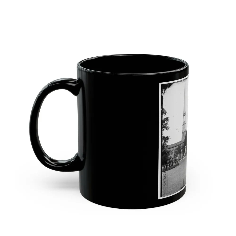 Richmond, Va. Washington Monument; St. Paul's Church In Left Background (U.S. Civil War) Black Coffee Mug-Go Mug Yourself