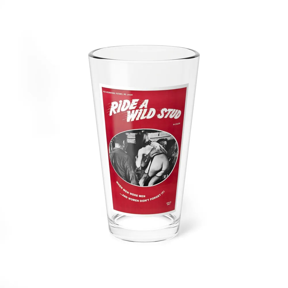 RIDE A WILD STUD 1969 Movie Poster - Pint Glass 16oz-16oz-Go Mug Yourself