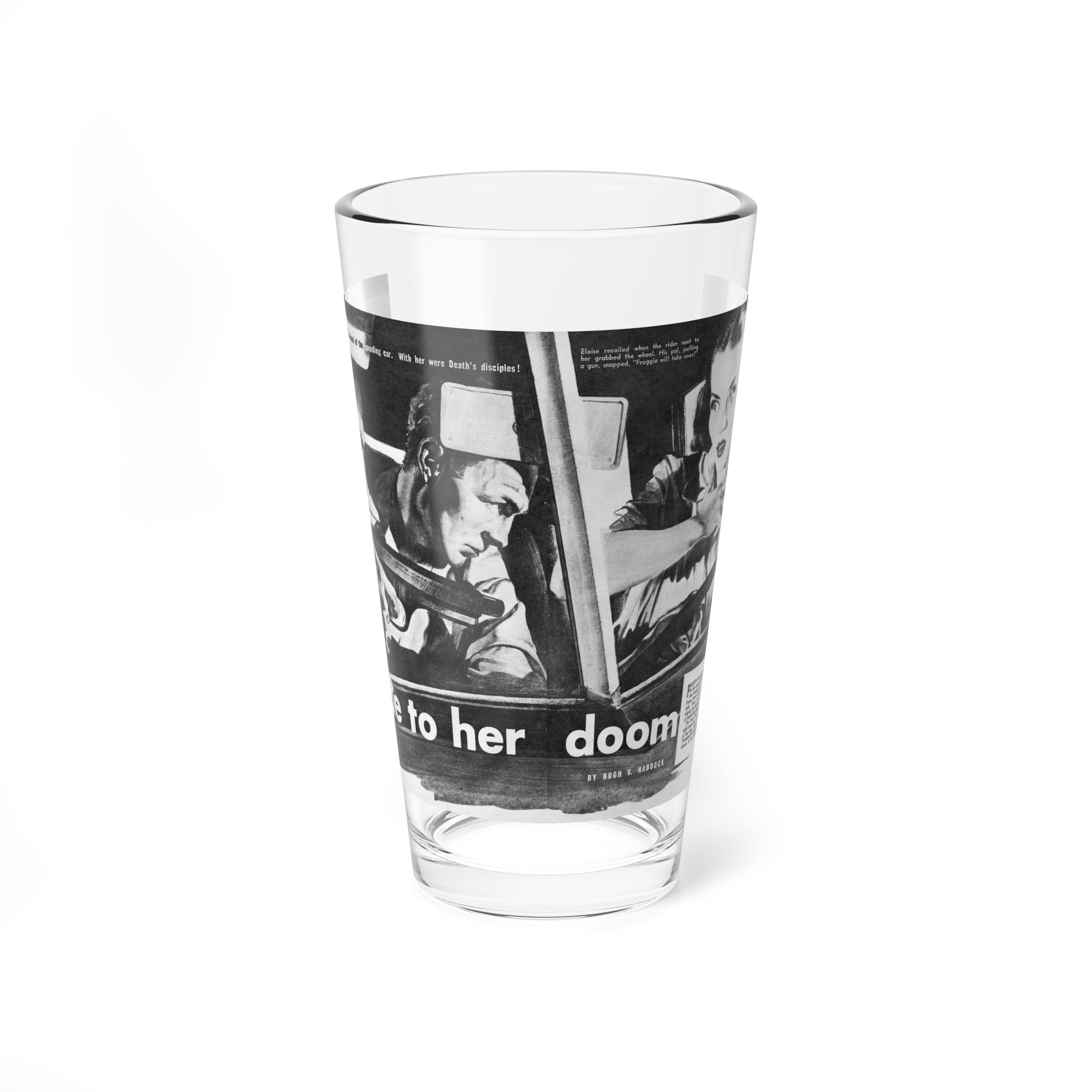 Ride to the doom, Front Page Detective, December 1949 (Magazine Illustration) Pint Glass 16oz-16oz-Go Mug Yourself