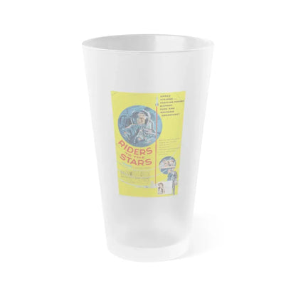 RIDERS TO THE STARS 1954 Movie Poster - Frosted Pint Glass 16oz 16oz Frosted - Go Mug Yourself