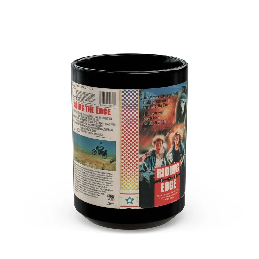 RIDING THE EDGE (VHS COVER) - Black Coffee Mug-15oz-Go Mug Yourself