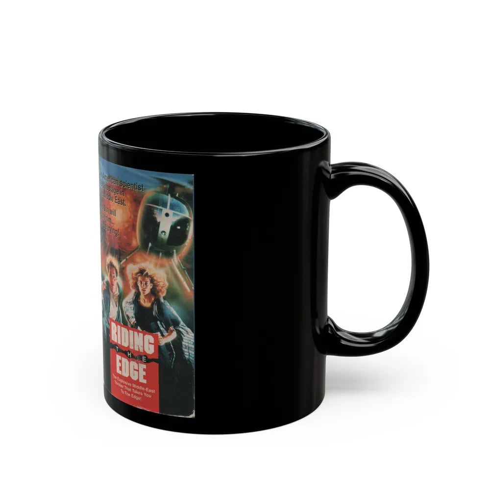 RIDING THE EDGE (VHS COVER) - Black Coffee Mug-Go Mug Yourself