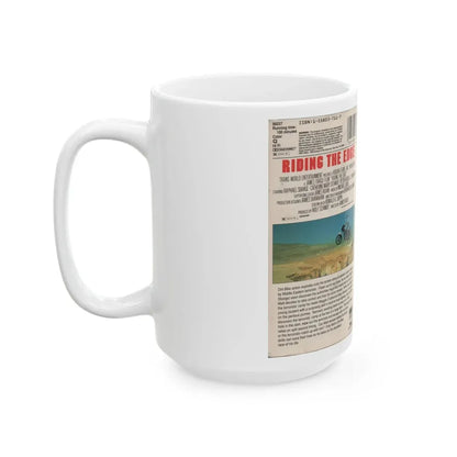 RIDING THE EDGE (VHS COVER) - White Coffee Mug - Go Mug Yourself