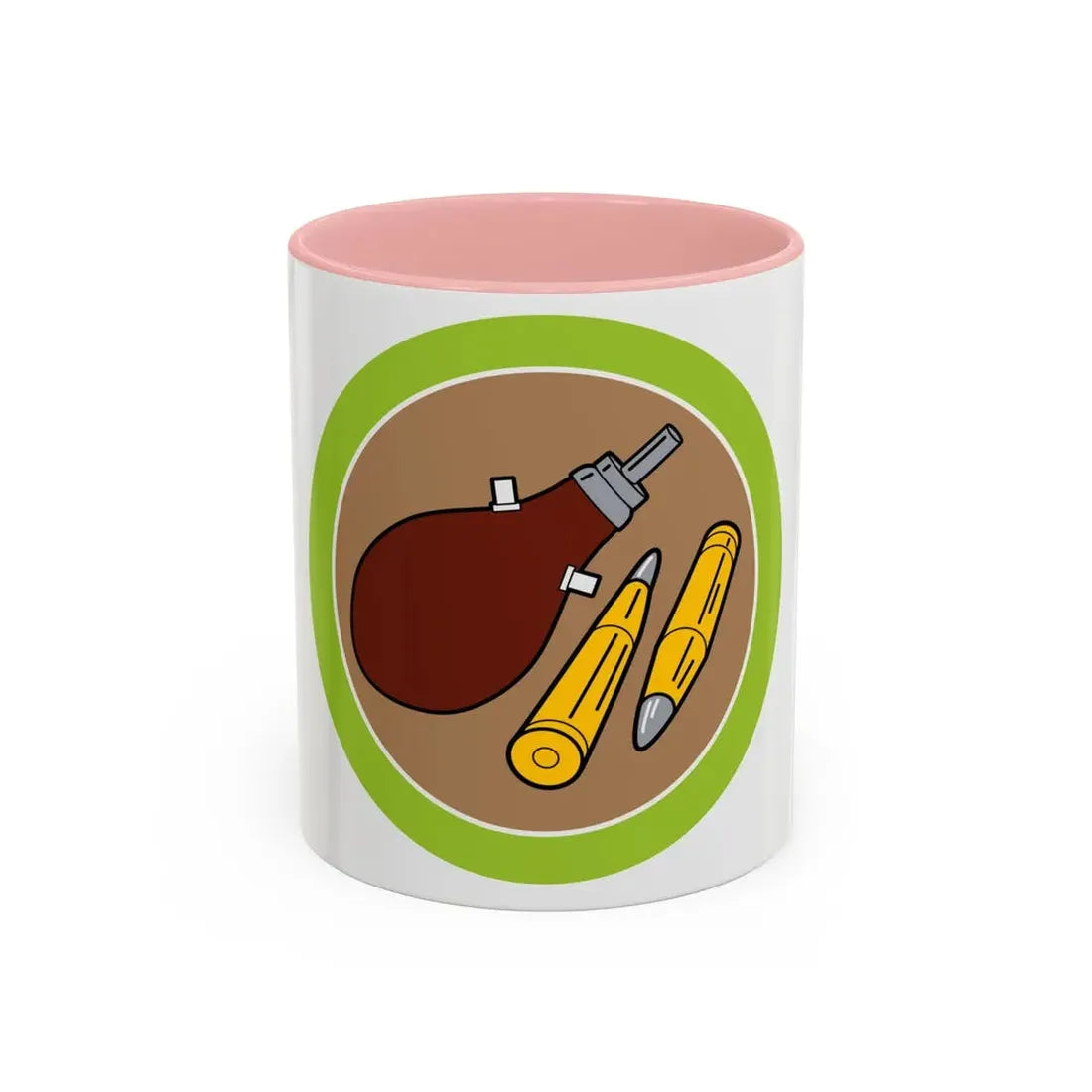 Rifle Shooting (Boy Scout Merit Badge) Accent Coffee Mug 11oz Pink - Go Mug Yourself