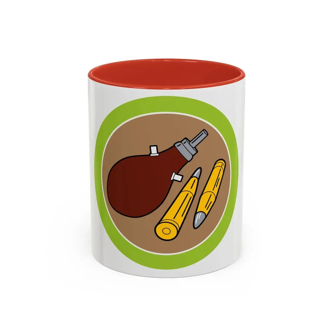Rifle Shooting (Boy Scout Merit Badge) Accent Coffee Mug 11oz Red - Go Mug Yourself