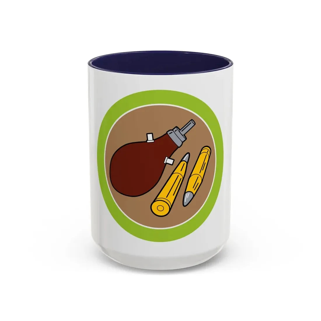 Rifle Shooting (Boy Scout Merit Badge) Accent Coffee Mug 15oz Navy - Go Mug Yourself