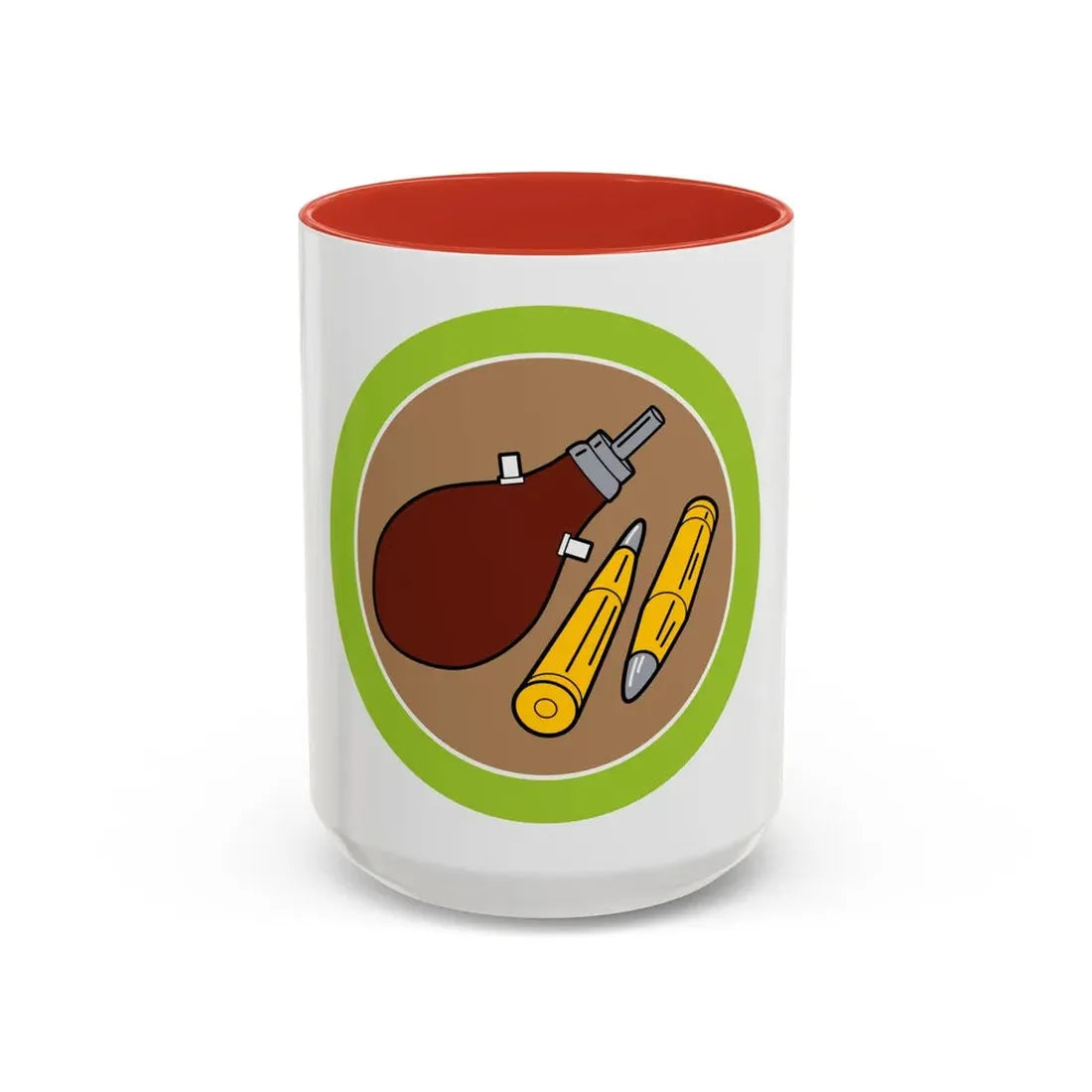 Rifle Shooting (Boy Scout Merit Badge) Accent Coffee Mug 15oz Red - Go Mug Yourself