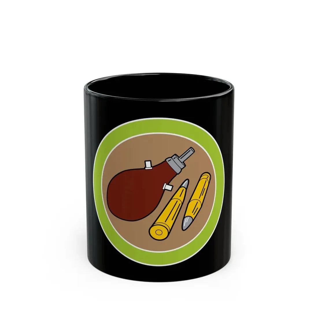 Rifle Shooting (Boy Scout Merit Badge) Black Coffee Mug 11oz - Go Mug Yourself