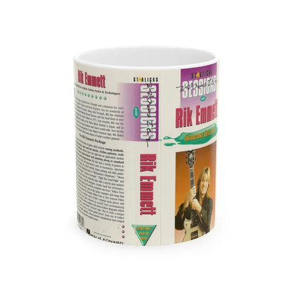 RIK EMMETT INSTRUCTIONAL GUITAR VIDEO (VHS COVER) - White Coffee Mug 11oz - Go Mug Yourself