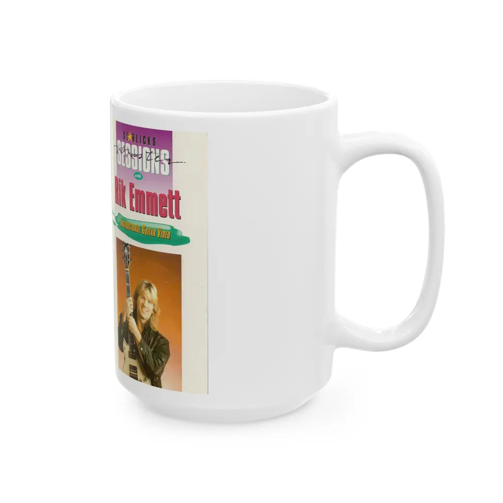 RIK EMMETT INSTRUCTIONAL GUITAR VIDEO (VHS COVER) - White Coffee Mug-Go Mug Yourself