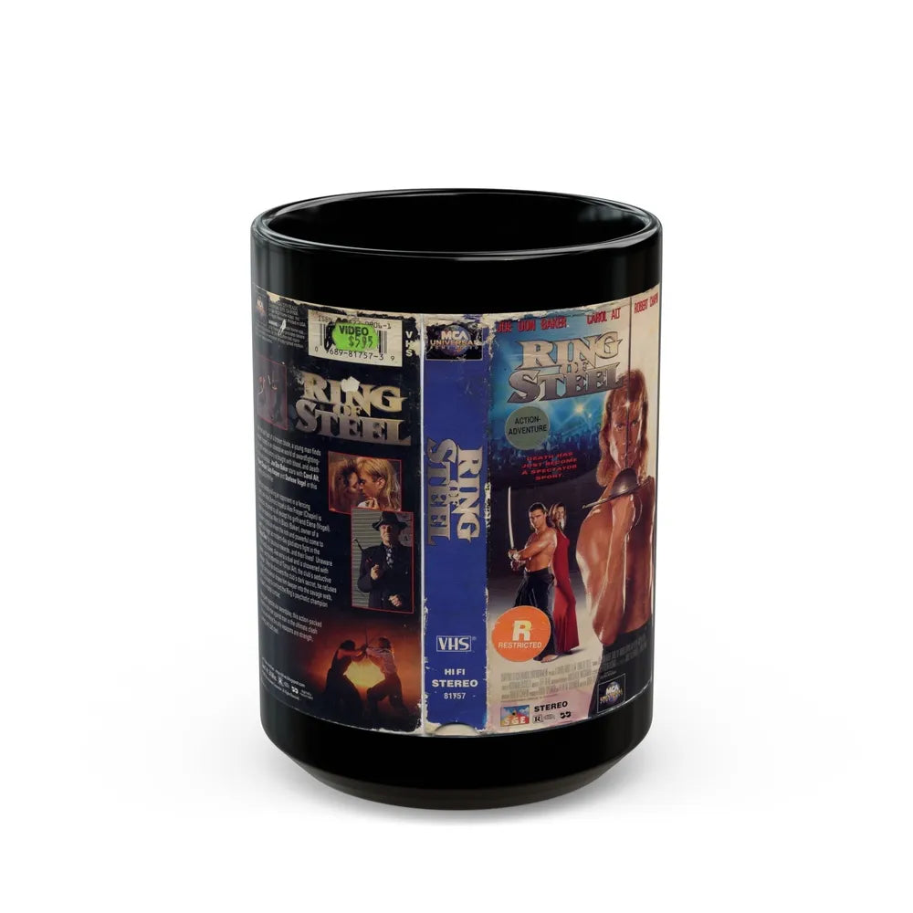 RING OF STEEL (VHS COVER) - Black Coffee Mug-15oz-Go Mug Yourself