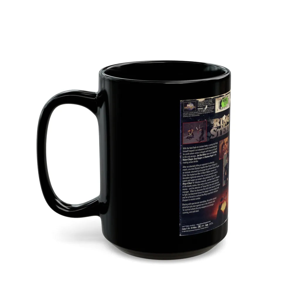 RING OF STEEL (VHS COVER) - Black Coffee Mug-Go Mug Yourself