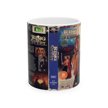 RING OF STEEL (VHS COVER) - White Coffee Mug-11oz-Go Mug Yourself