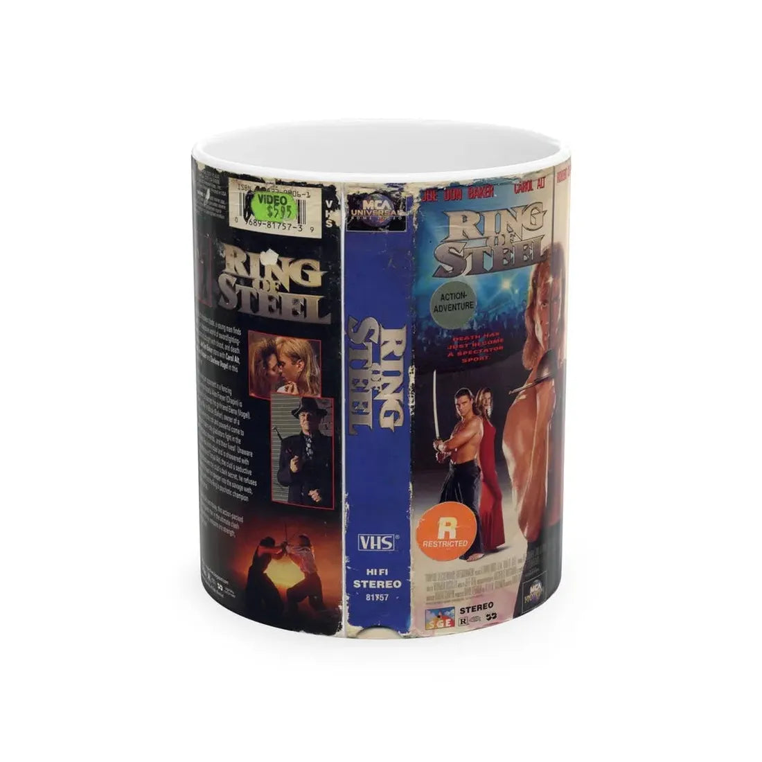 RING OF STEEL (VHS COVER) - White Coffee Mug 11oz - Go Mug Yourself