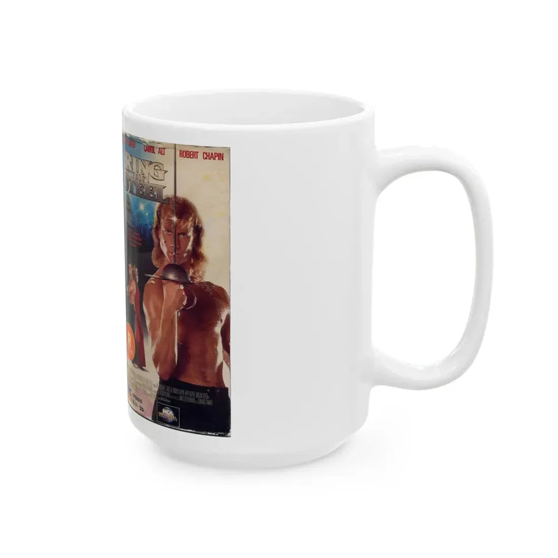 RING OF STEEL (VHS COVER) - White Coffee Mug - Go Mug Yourself