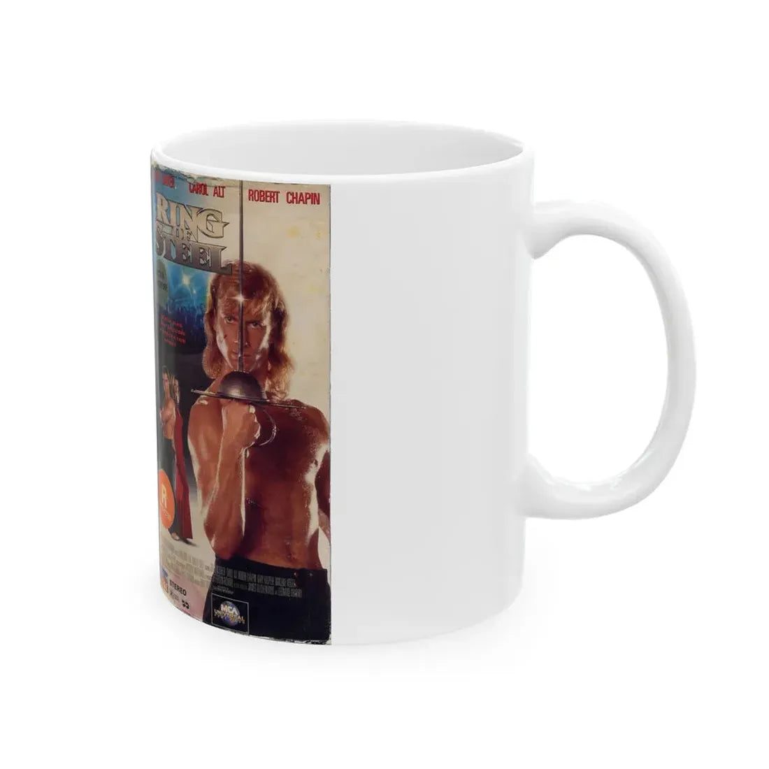 RING OF STEEL (VHS COVER) - White Coffee Mug - Go Mug Yourself