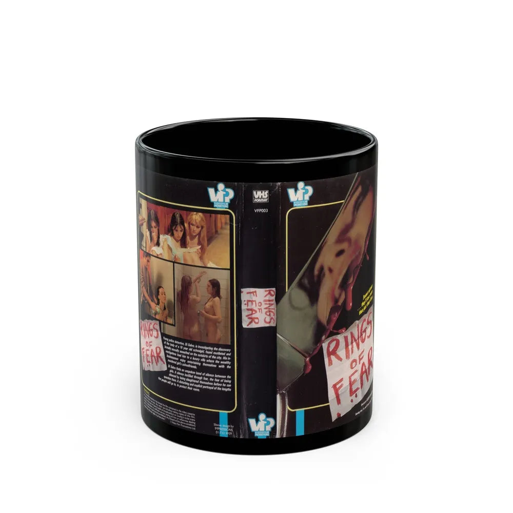 RINGS OF FEAR (VHS COVER) - Black Coffee Mug-11oz-Go Mug Yourself