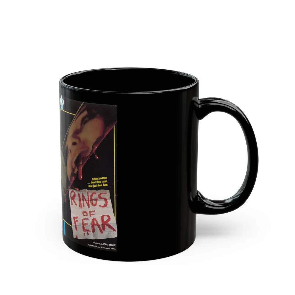 RINGS OF FEAR (VHS COVER) - Black Coffee Mug-Go Mug Yourself