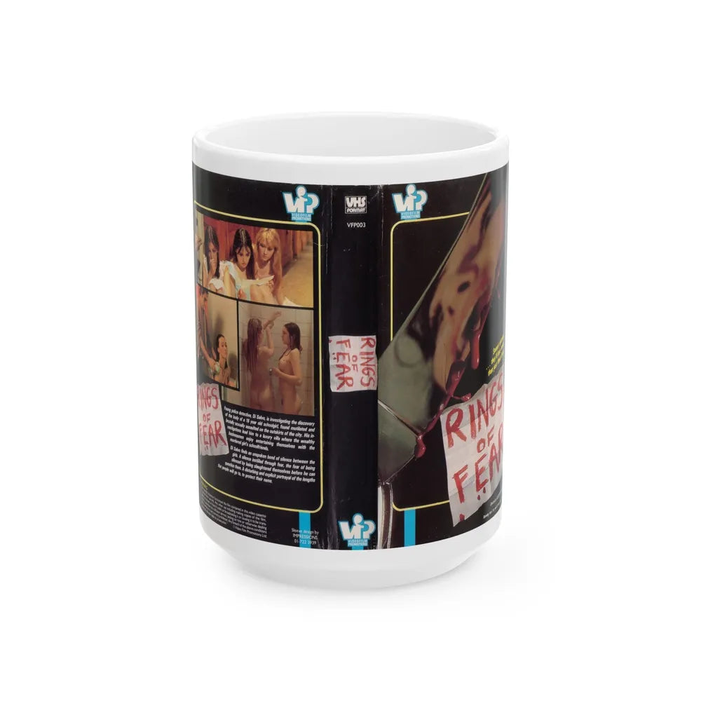 RINGS OF FEAR (VHS COVER) - White Coffee Mug-15oz-Go Mug Yourself