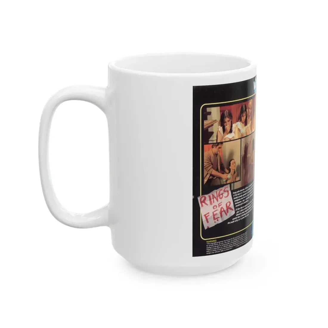 RINGS OF FEAR (VHS COVER) - White Coffee Mug - Go Mug Yourself