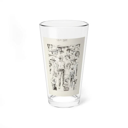 Rio Model Sheet Illustration (Magazine Illustration) Pint Glass 16oz-16oz-Go Mug Yourself