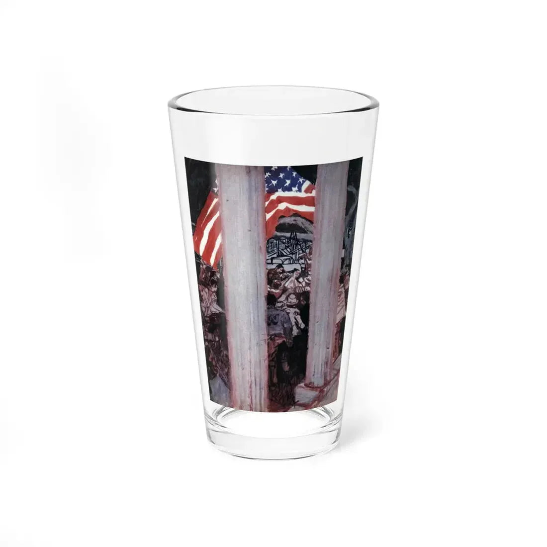 Riot at Willow Creek (1), Cosmopolitan, January 1958 (Magazine Illustration) Pint Glass 16oz 16oz - Go Mug Yourself