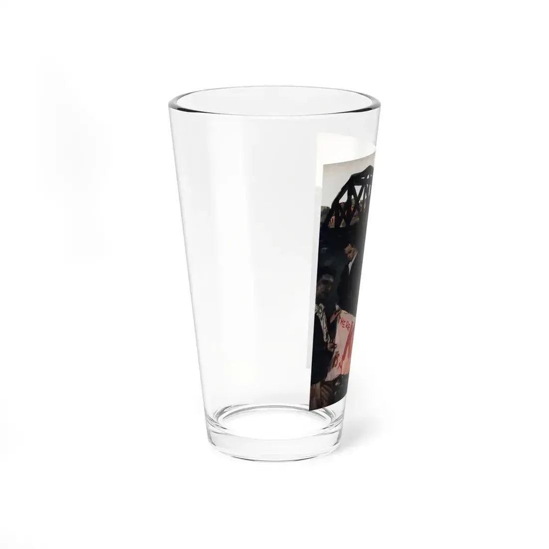 Riot at Willow Creek (2), Cosmopolitan, January 1958 (Magazine Illustration) Pint Glass 16oz - Go Mug Yourself