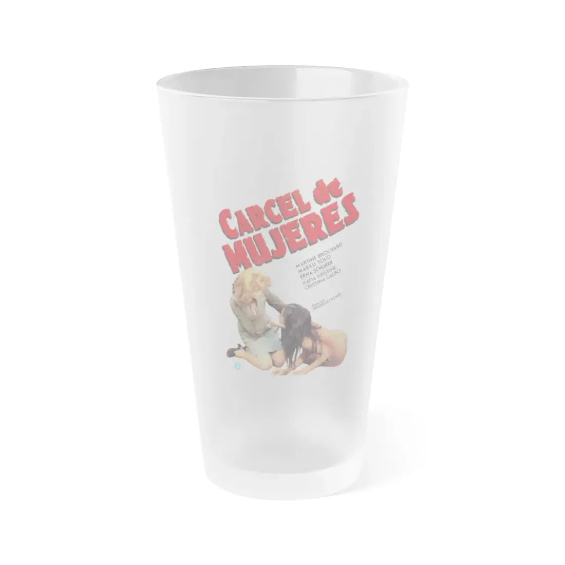 RIOT IN A WOMEN'S PRISON 1974 Movie Poster - Frosted Pint Glass 16oz 16oz Frosted - Go Mug Yourself